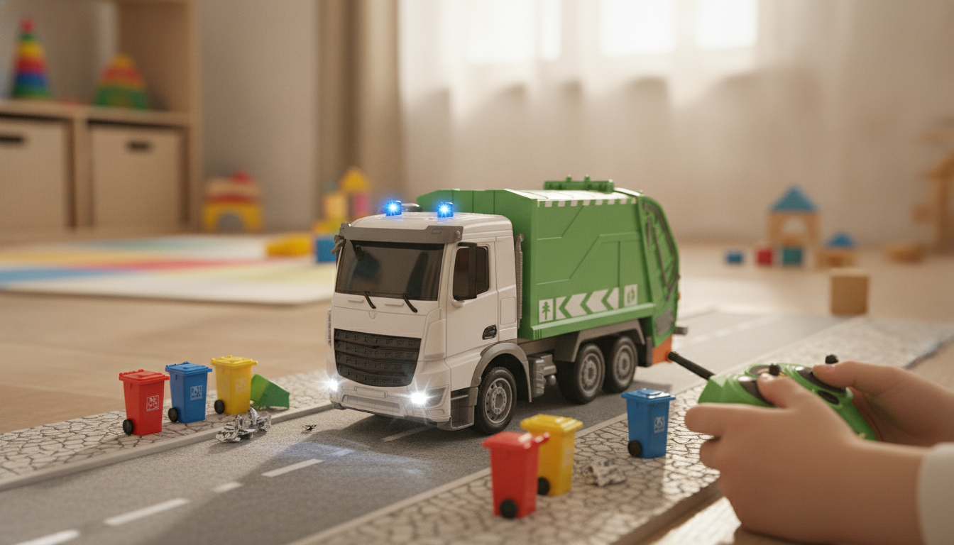 1:24 RC Garbage Truck for Kids: Route-Play Toy Truck